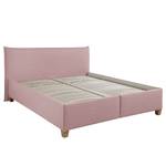 Gestoffeerd bed Kolbäck structuurstof Mauve - 200 x 200cm - Met lattenbodem