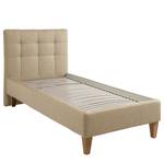 Polsterbett Stensborg Strukturstoff - Beige - 100 x 200cm - Mit Lattenrost