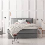 Lit boxspring Kinx Tissu - Tissu KINX : Gris - 200 x 200cm - D2 souple - 130 cm