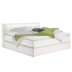 Premium Boxspringbett KINX Webstoff - Stoff KINX: Weiß - 200 x 200cm - H2 - 100 cm