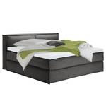 Premium Boxspringbett KINX Webstoff - Stoff KINX: Anthrazit - 200 x 200cm - H2 - 100 cm