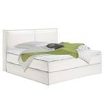 Lit boxspring Kinx Tissu - Tissu KINX : Blanc - 200 x 200cm - D2 souple - 130 cm