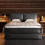 Premium Boxspringbett KINX Webstoff - Stoff KINX: Anthrazit - 180 x 200cm - H2 - 130 cm