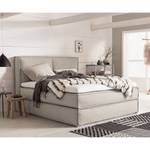 Lit boxspring Kinx Tissu - Tissu KINX : Beige - 180 x 200cm - D2 souple - 130 cm