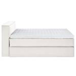 Premium Boxspringbett KINX Webstoff - Stoff KINX: Weiß - 180 x 200cm - H2 - 100 cm
