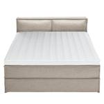 Premium boxspring KINX geweven stof - Stof KINX: Beige - 180 x 200cm - H2 zacht - 100cm