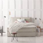 Lit boxspring Kinx Tissu - Tissu KINX : Beige - 160 x 200cm - D2 souple - 130 cm