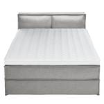 Premium Boxspringbett KINX Webstoff - Stoff KINX: Grau - 160 x 200cm - H2 - 100 cm