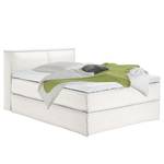 Premium boxspring KINX geweven stof - Stof KINX: Wit - 140 x 200cm - H2 zacht - 100cm