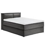 Premium boxspring KINX geweven stof - Stof KINX: Antracietkleurig - 140 x 200cm - H2 zacht - 100cm