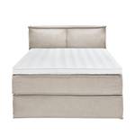 Premium Boxspringbett KINX Webstoff - Stoff KINX: Beige - 140 x 200cm - H2 - 100 cm