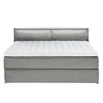 Lit boxspring Kinx Tissu - Tissu KINX : Gris - 200 x 200cm - D2 souple - 100 cm