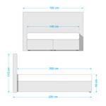 Boxspring Annabel Wit - 140 x 200cm - Koudschuimmatras - H3 medium