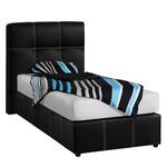 Boxspringbett Annabel Schwarz - 100 x 200cm - Bonellfederkernmatratze - H3