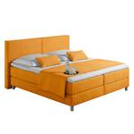 Boxspringbett Nilan Webstoff - Gelb - 140 x 200cm - Bonellfederkernmatratze - H2