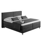 Boxspringbett Nilan Webstoff - Anthrazit - 100 x 200cm - Bonellfederkernmatratze - H2