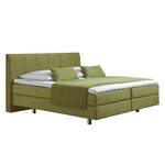 Lit boxspring Baila Tissu - Citron vert - 100 x 200cm - Matelas à ressorts Bonnell - D2 souple