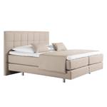 Boxspring Tevin geweven stof - Beige - 140 x 200cm - Ton-pocketveringmatras - H2 zacht