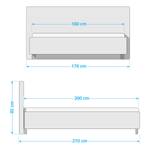 Gestoffeerd bed Parsberg Grijs - 160 x 200cm