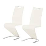 Chaise cantilever Amanda II Blanc - Lot de 2