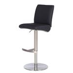 Tabouret de bar Hoover Noir - Tulipe - Cuir véritable