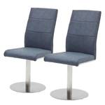 Chaises pivotantes Palmyra (lot de 2) Bleu Gris