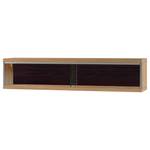 Mensola Lopburi Parzialmente in legno massello di quercia Color ardesia - Larghezza: 124 cm