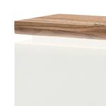 Mobile TV Roble I inclusivo di illuminazione - Bianco opaco/Inserto in legno massello quercia selvatica