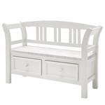 Banc de vestibule Opia II Pin massif blanc / Blanc vintage