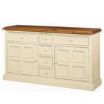 Buffet Boddo pin massif - blanc / Couleur miel