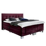 Boxspringbett Diamond Night Webstoff - Brombeere - 180 x 200cm - H2