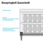 Boxspring Silver Night II Espressokleurig - 100 x 200cm - H2 zacht