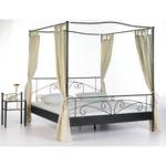 Himmelbett Olbia Schwarz / Hellbeige - 140 x 200cm