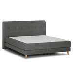 Letto boxspring Mälby Tessuto - Color antracite - 140 x 200cm