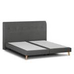 Boxspringbett Mälby Webstoff - Anthrazit - 140 x 200cm