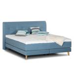 Lit boxspring Mälby Tissu - Bleu clair mat - 140 x 200cm