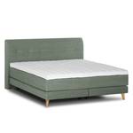 Boxspringbett Mälby Webstoff - Khaki - 140 x 200cm