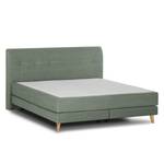 Boxspringbett Mälby Webstoff - Khaki - 140 x 200cm