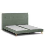 Boxspring Mälby geweven stof - Kaki - 140 x 200cm