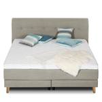 Boxspringbett Mälby Webstoff - Beige - 160 x 200cm