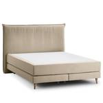 Boxspringbett AVELLINO Klassisch Webstoff - Webstoff Meara: Schlamm - 160 x 200cm - H2