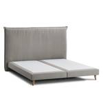 Boxspringbett AVELLINO Klassisch Webstoff - Webstoff Meara: Grau - 180 x 200cm - H2