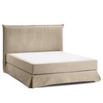 Letto boxspring Avellino II Tessuto - Tessuto Meara: fango - 160 x 200cm - H2