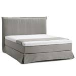 Lit boxspring Avellino II Tissu - Tissu Meara: Gris - 160 x 200cm - D2 souple