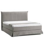 Boxspring Avellino II geweven stof - Geweven stof Meara: Grijs - 180 x 200cm - H2 zacht