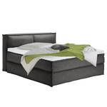 Lit boxspring Kinx Tissu - Tissu KINX : Anthracite - 180 x 220cm - D2 souple - 100 cm