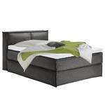 Lit boxspring Kinx Tissu - Tissu KINX : Anthracite - 140 x 220cm - D2 souple - 100 cm