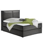 Premium boxspring KINX geweven stof - Stof KINX: Antracietkleurig - 140 x 220cm - H2 zacht - 130cm