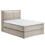 Lit boxspring Kinx Tissu - Tissu KINX : Beige - 140 x 220cm - D2 souple - 130 cm