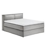 Premium Boxspringbett KINX Webstoff - Stoff KINX: Grau - 160 x 220cm - H2 - 100 cm